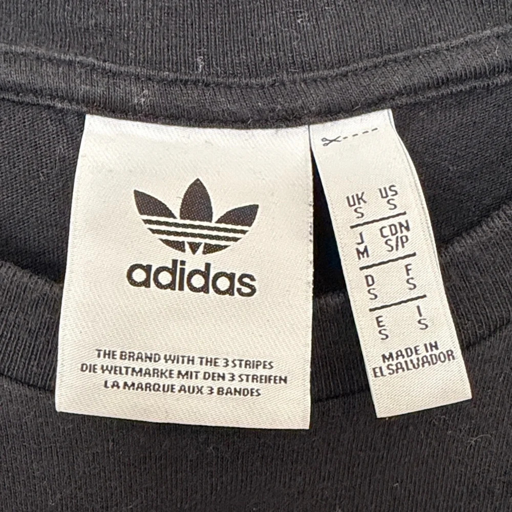 Adidas Originals Black Tee with White Trefoil Logo